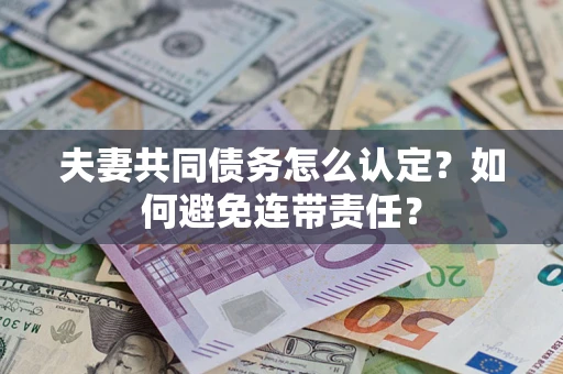 北京夫妻共同债务怎么认定？如何避免连带责任？