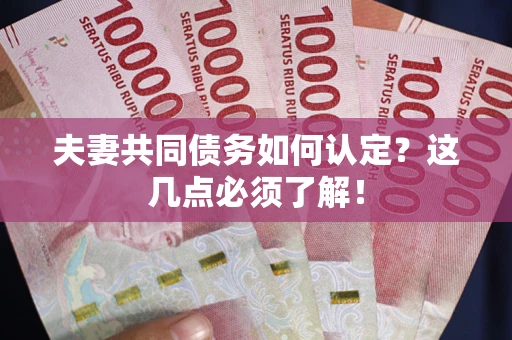 北京夫妻共同债务如何认定？这几点必须了解！